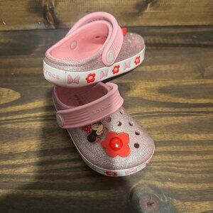 GUC Disney Crocs for Kids-Minnie Mouse Clogs-Pink Size 6
